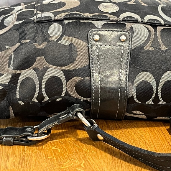 Coach VINTAGE SOHO Chelsea Signature Jacquard Fabric Flap Shoulder Bag AUTHENTIC - Picture 14 of 16